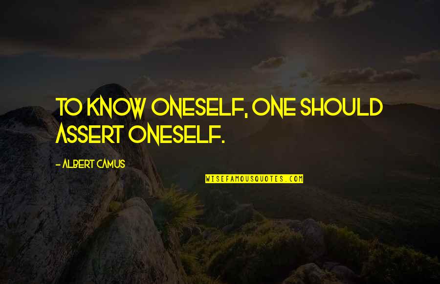 Facility Layout Quotes By Albert Camus: To know oneself, one should assert oneself. Facility Layout Quotes By Albert Camus: To know oneself, one should assert oneself.