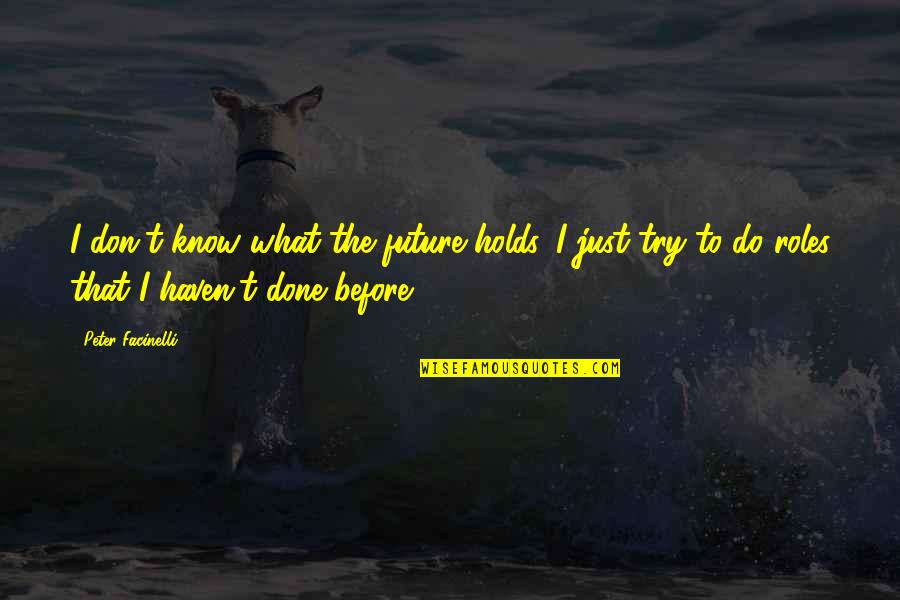 Facinelli Quotes By Peter Facinelli: I don't know what the future holds. I