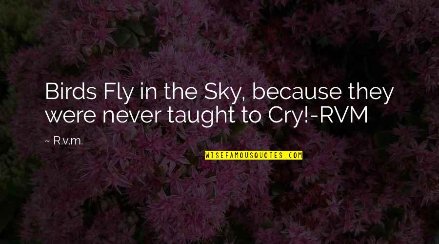 Facing Change Quotes By R.v.m.: Birds Fly in the Sky, because they were