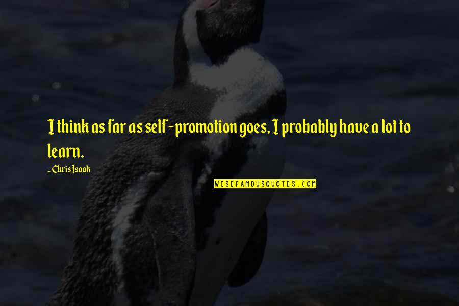 Facing Problems In Life In Hindi Quotes By Chris Isaak: I think as far as self-promotion goes, I