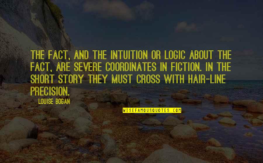 Fact And Fiction Quotes By Louise Bogan: The fact, and the intuition or logic about Fact And Fiction Quotes By Louise Bogan: The fact, and the intuition or logic about