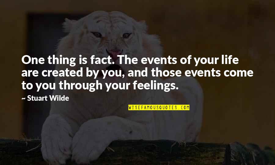 Fact Of Life Quotes By Stuart Wilde: One thing is fact. The events of your