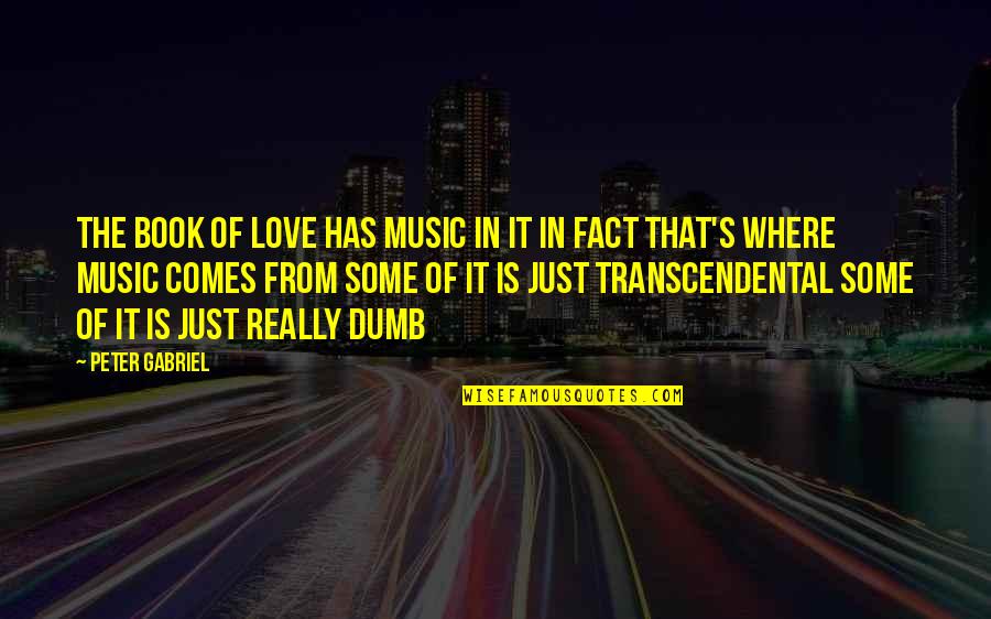Fact Of Love Quotes By Peter Gabriel: The book of love has music in it