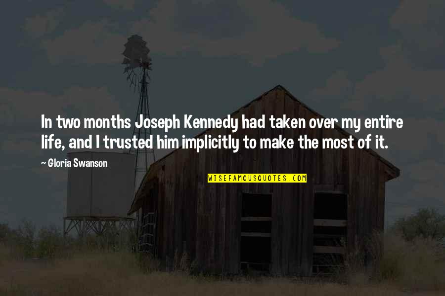 Factionalism Synonyms Quotes By Gloria Swanson: In two months Joseph Kennedy had taken over