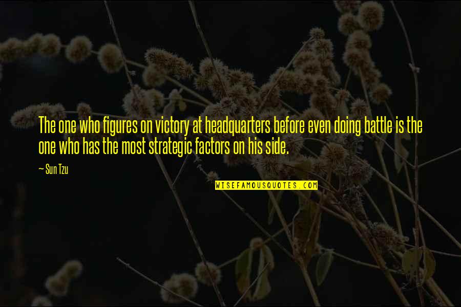 Factors Quotes By Sun Tzu: The one who figures on victory at headquarters