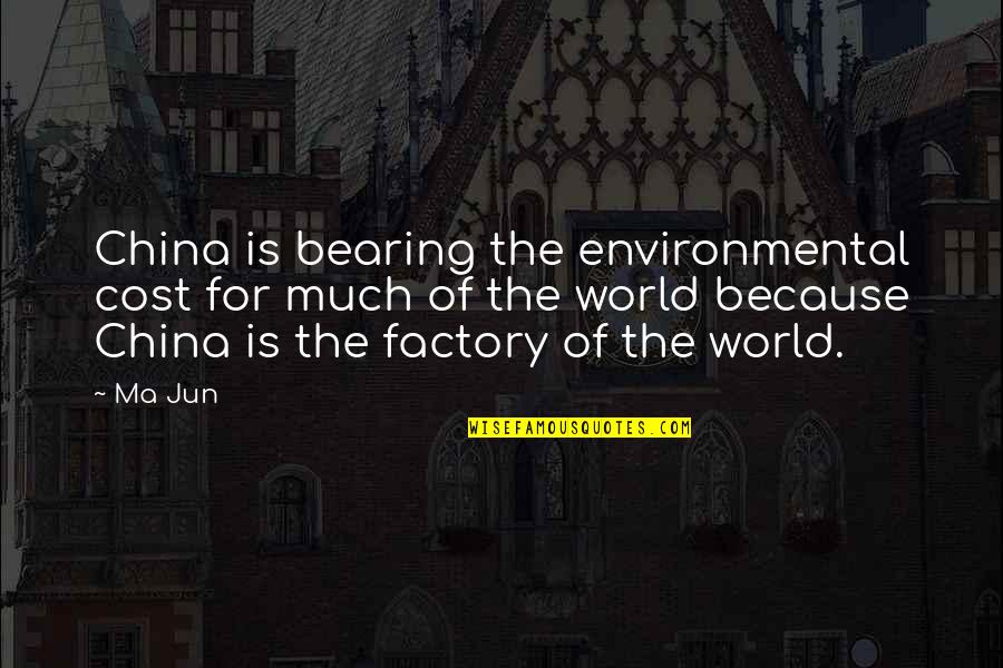 Factory's Quotes By Ma Jun: China is bearing the environmental cost for much