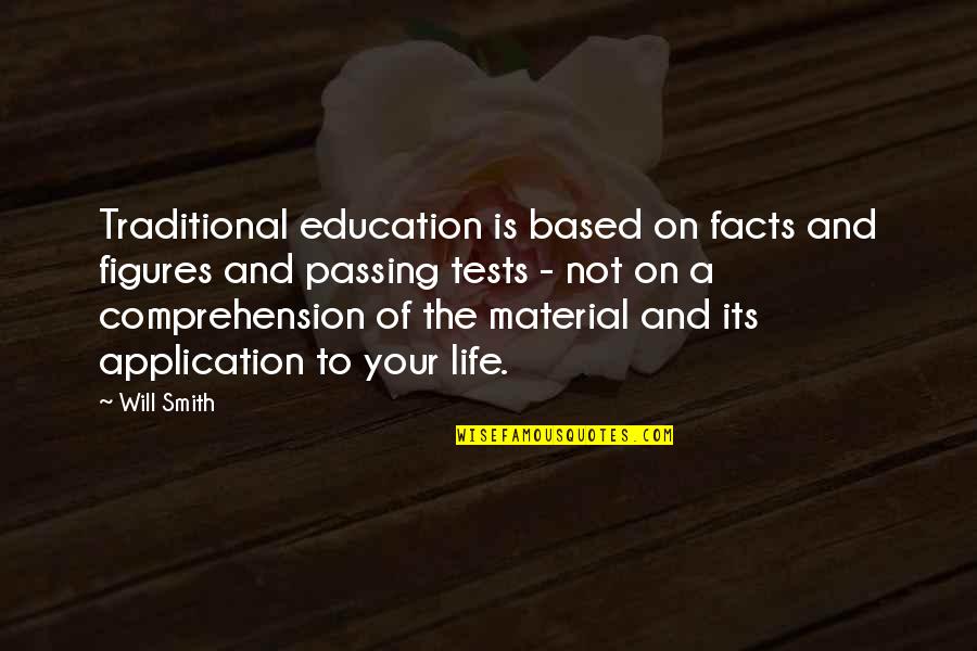 Facts And Figures Quotes By Will Smith: Traditional education is based on facts and figures