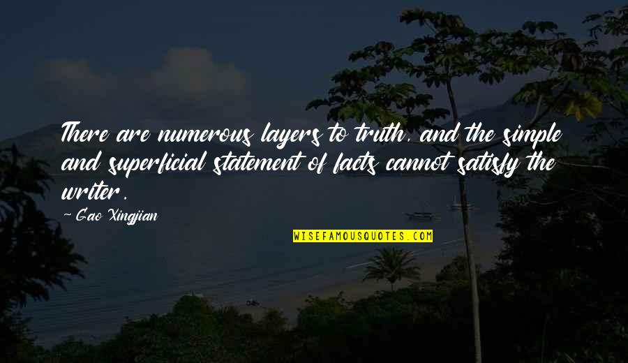 Facts And Truth Quotes By Gao Xingjian: There are numerous layers to truth, and the