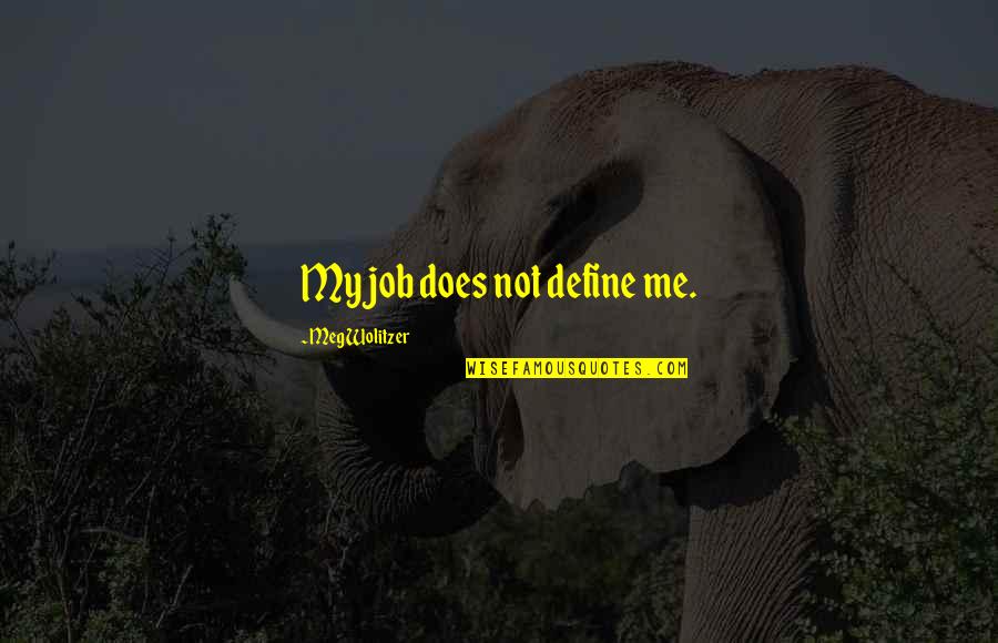 Facts Of Life With Images Quotes By Meg Wolitzer: My job does not define me.