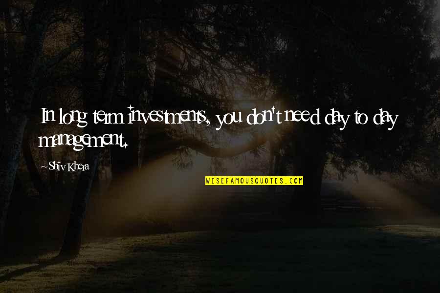 Facts Software Quotes By Shiv Khera: In long term investments, you don't need day