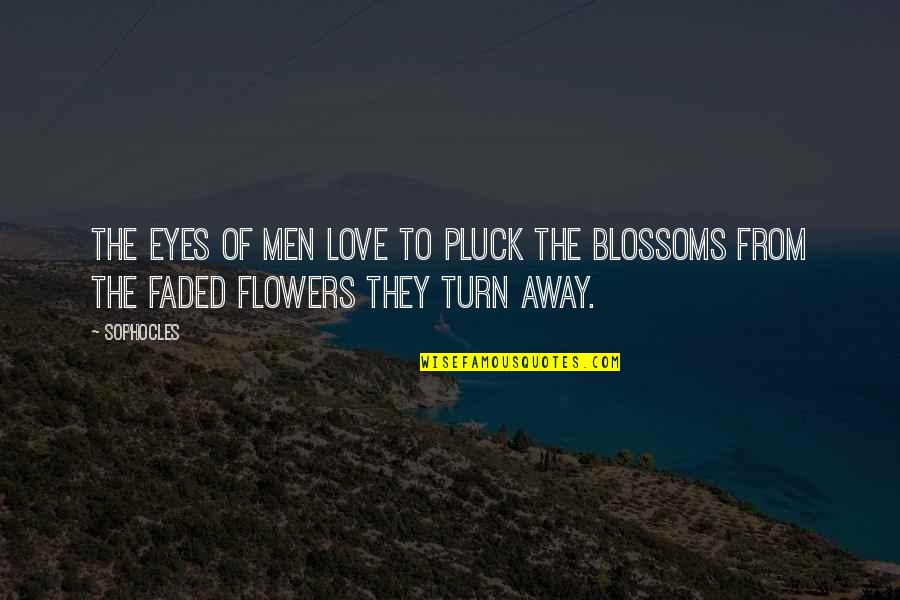 Faded Flowers Quotes By Sophocles: The eyes of men love to pluck the