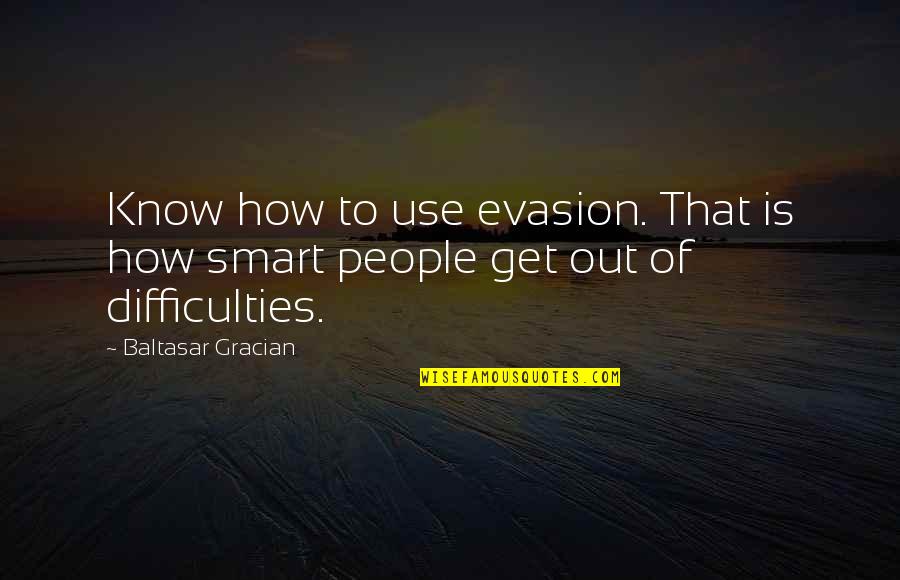 Fading Flowers Quotes By Baltasar Gracian: Know how to use evasion. That is how