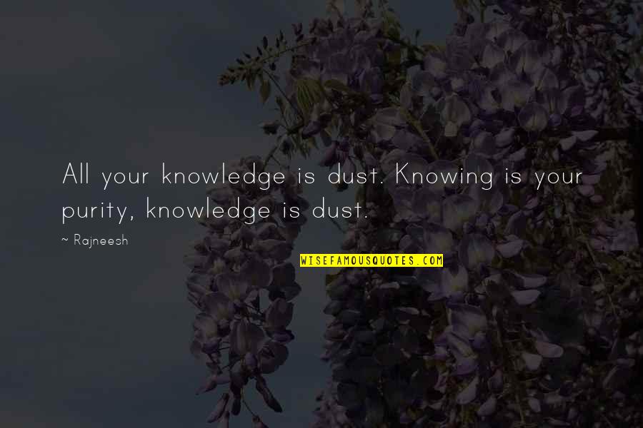 Fahrrad Routenplaner Quotes By Rajneesh: All your knowledge is dust. Knowing is your