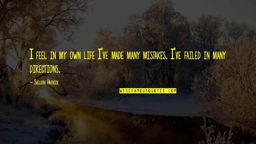 Failed Life Quotes By Sheldon Harnick: I feel in my own life I've made
