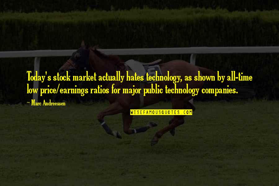 Failers Quotes By Marc Andreessen: Today's stock market actually hates technology, as shown Failers Quotes By Marc Andreessen: Today's stock market actually hates technology, as shown
