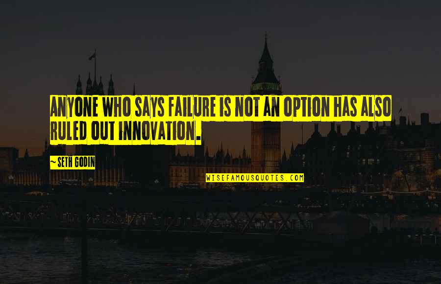 Failure And Innovation Quotes By Seth Godin: Anyone who says failure is not an option