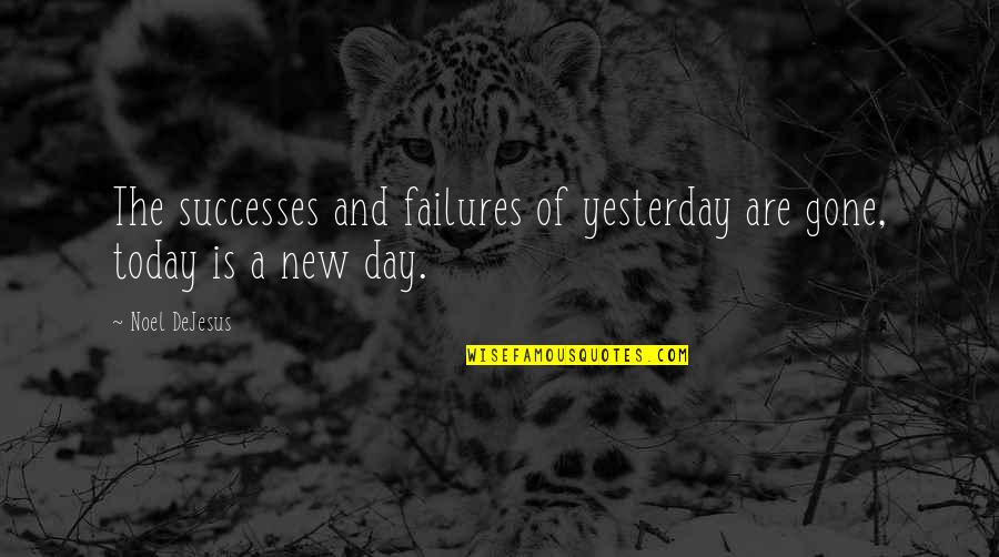 Failure And Leadership Quotes By Noel DeJesus: The successes and failures of yesterday are gone,