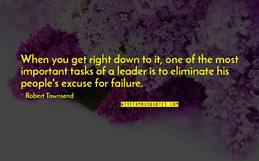 Failure And Leadership Quotes By Robert Townsend: When you get right down to it, one