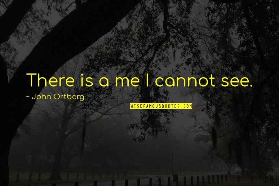 Failure And Quitting Quotes By John Ortberg: There is a me I cannot see.