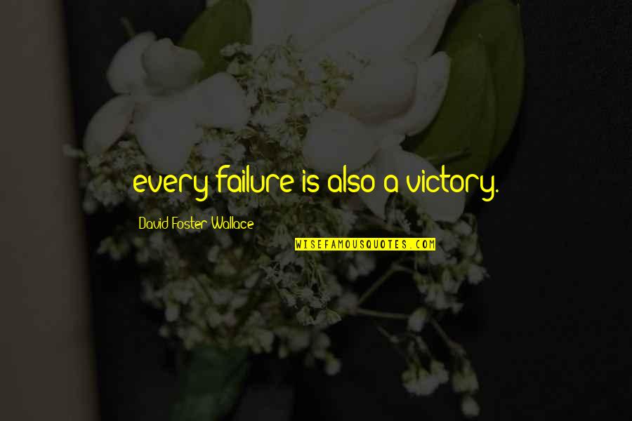 Failure And Victory Quotes By David Foster Wallace: every failure is also a victory.