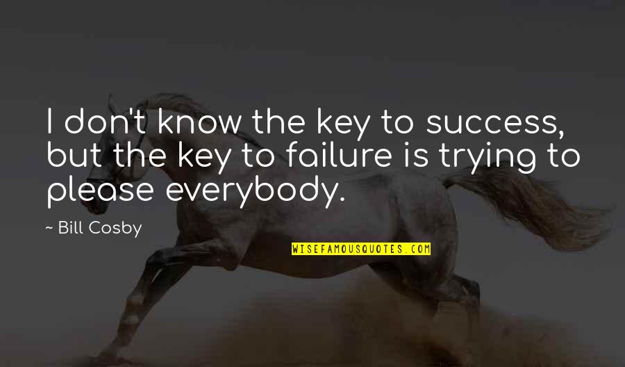 Failure Failure Failure Quotes By Bill Cosby: I don't know the key to success, but