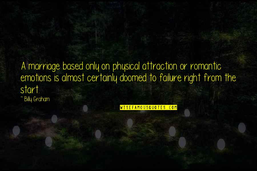 Failure In Marriage Quotes By Billy Graham: A marriage based only on physical attraction or