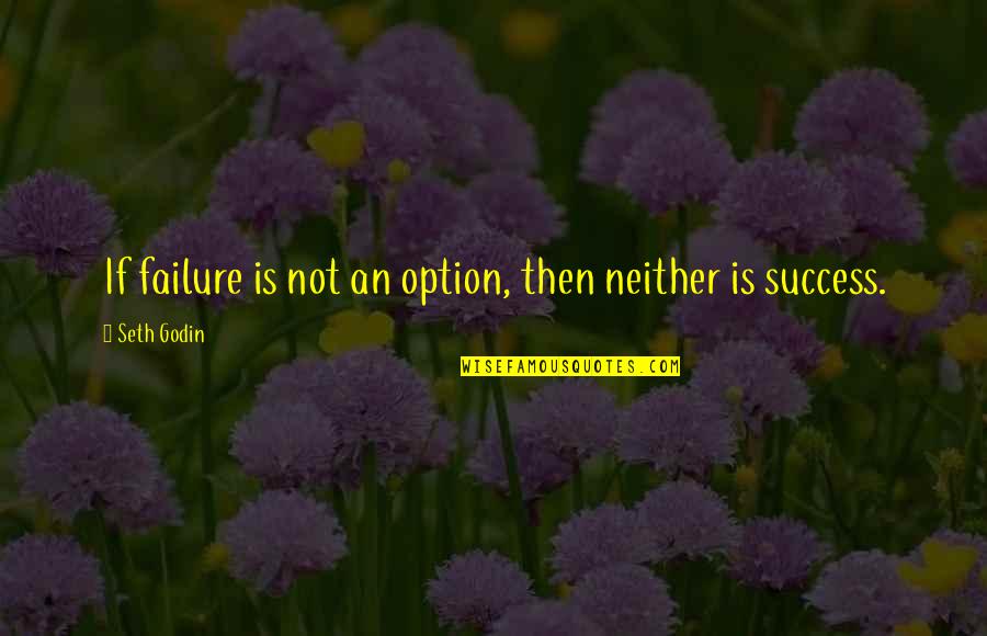 Failure Is Not An Option Quotes By Seth Godin: If failure is not an option, then neither