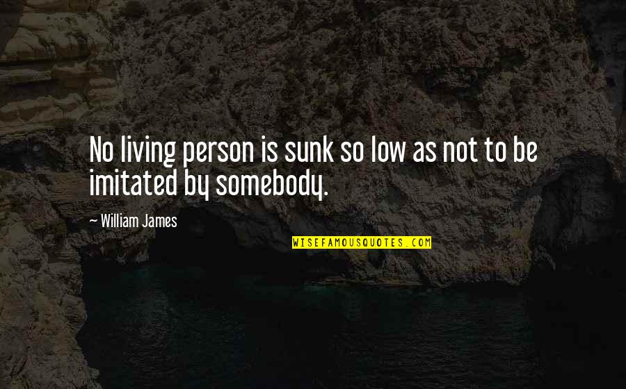 Failure Is Not Failure Quotes By William James: No living person is sunk so low as