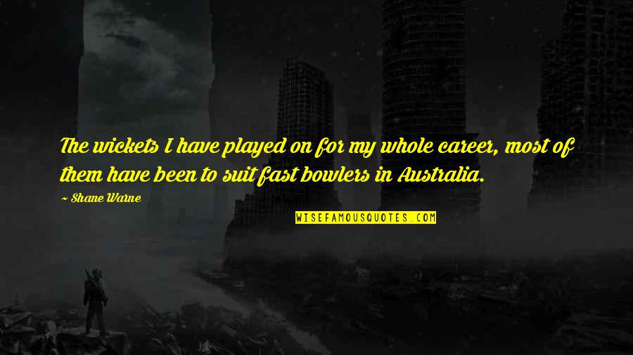 Failure Is Not Permanent Quotes By Shane Warne: The wickets I have played on for my