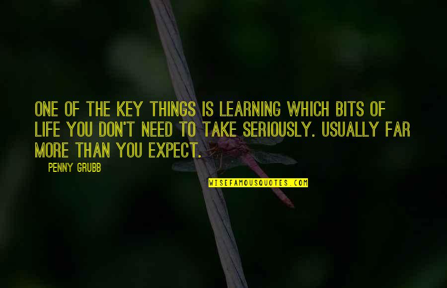 Failure Is The Key To Success Quotes By Penny Grubb: One of the key things is learning which