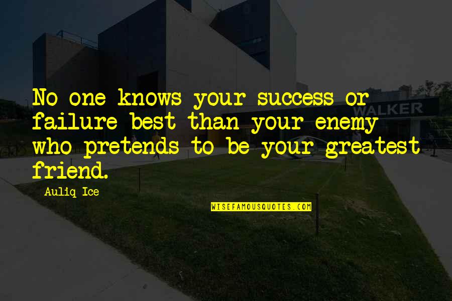 Failure Quotes And Quotes By Auliq Ice: No one knows your success or failure best