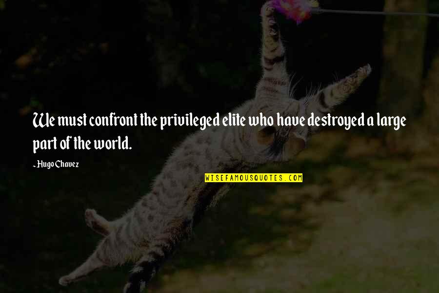 Fainters Quotes By Hugo Chavez: We must confront the privileged elite who have