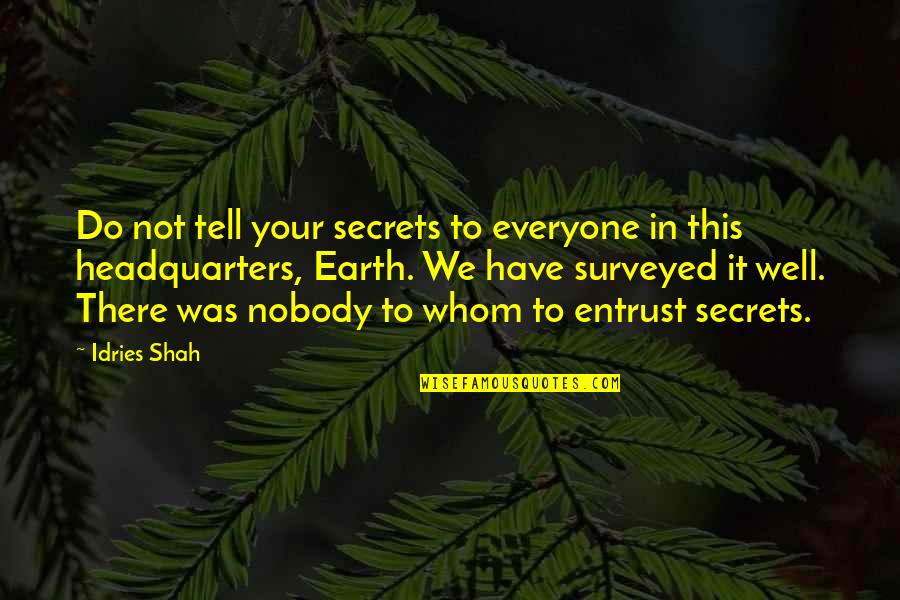 Fairrington Subdivision Quotes By Idries Shah: Do not tell your secrets to everyone in