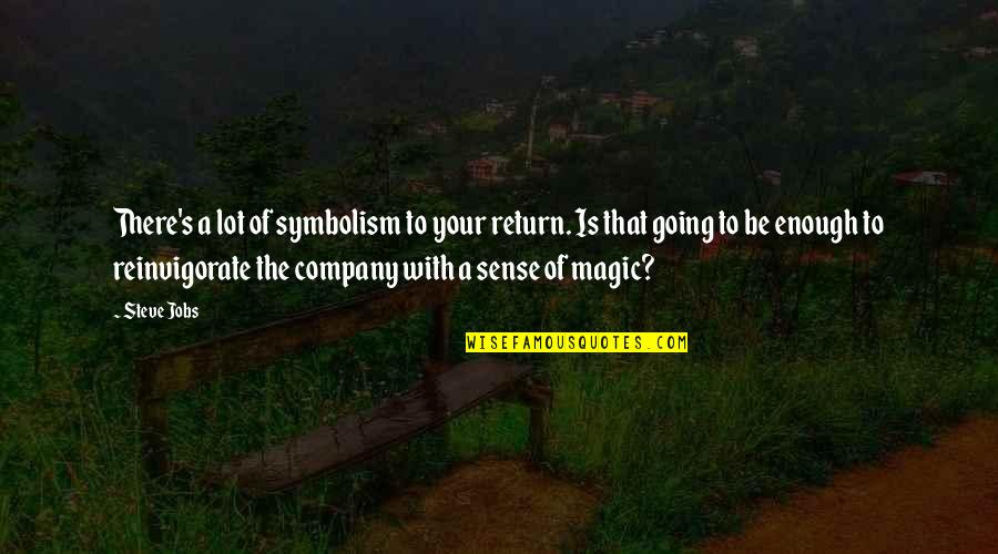Fairytale Of New York Quotes By Steve Jobs: There's a lot of symbolism to your return. Fairytale Of New York Quotes By Steve Jobs: There's a lot of symbolism to your return.