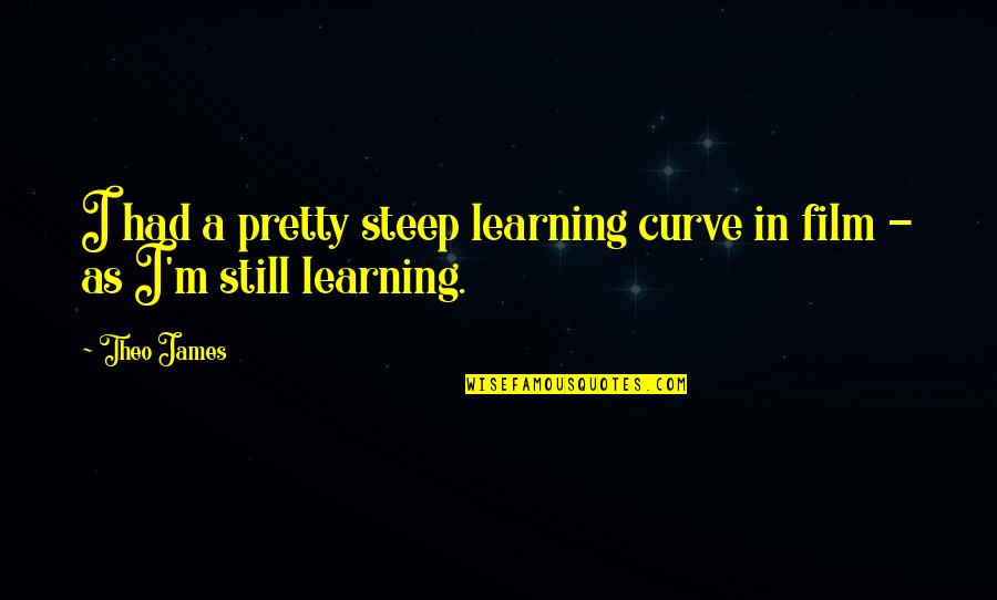 Faiseur De Toile Quotes By Theo James: I had a pretty steep learning curve in