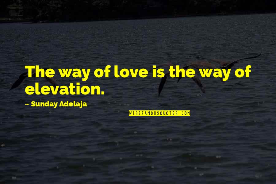 Faith And Angels Quotes By Sunday Adelaja: The way of love is the way of