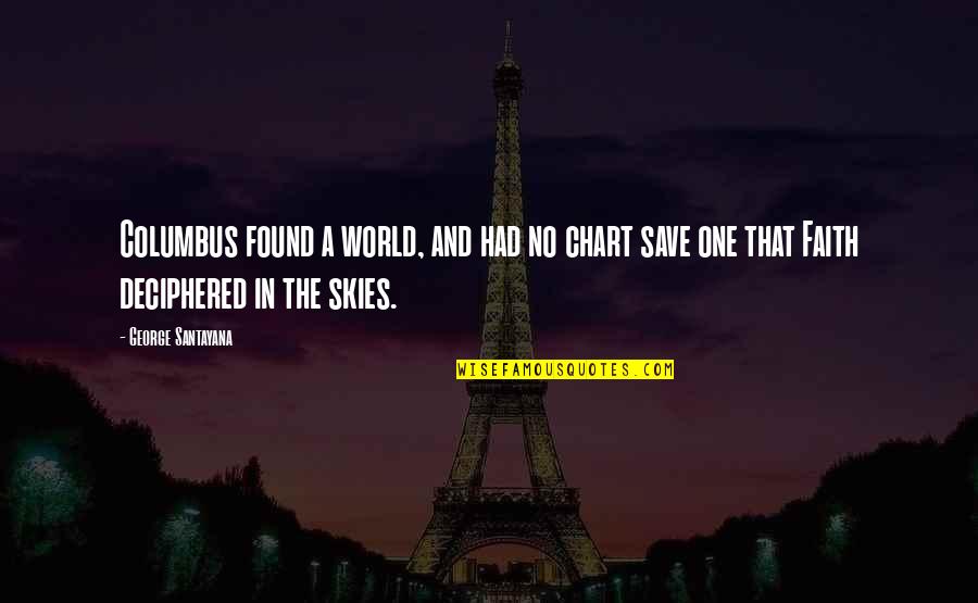 Faith In The World Quotes By George Santayana: Columbus found a world, and had no chart