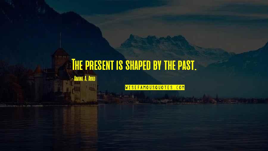 Faith Jegede Quotes By Amine A. Ayad: The present is shaped by the past.