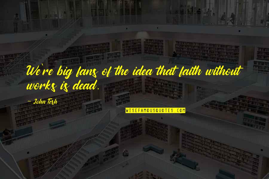 Faith Works Quotes By John Tesh: We're big fans of the idea that faith