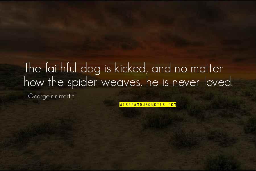 Faithful Dog Quotes By George R R Martin: The faithful dog is kicked, and no matter