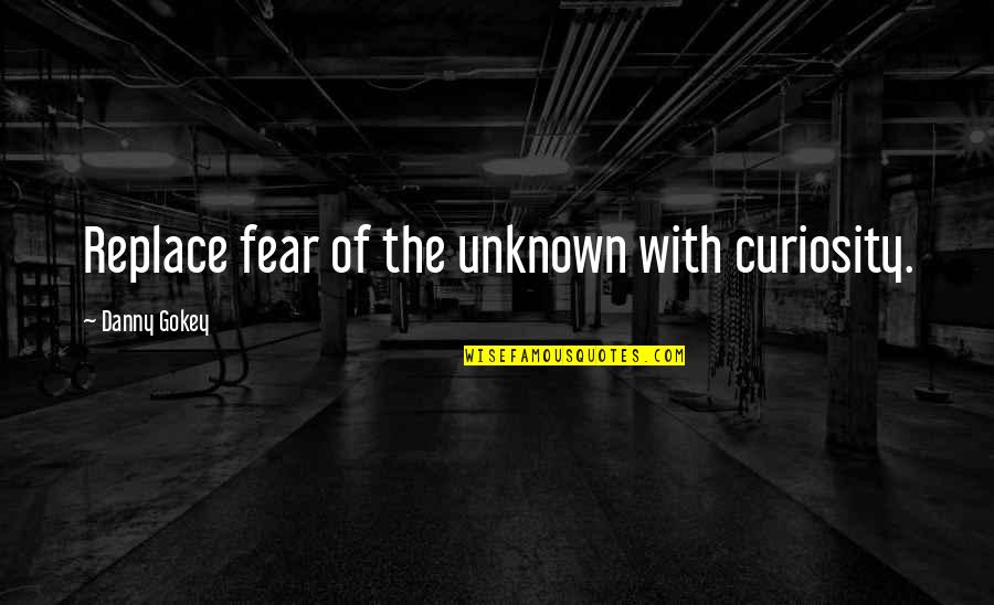 Fake Flattery Quotes By Danny Gokey: Replace fear of the unknown with curiosity.