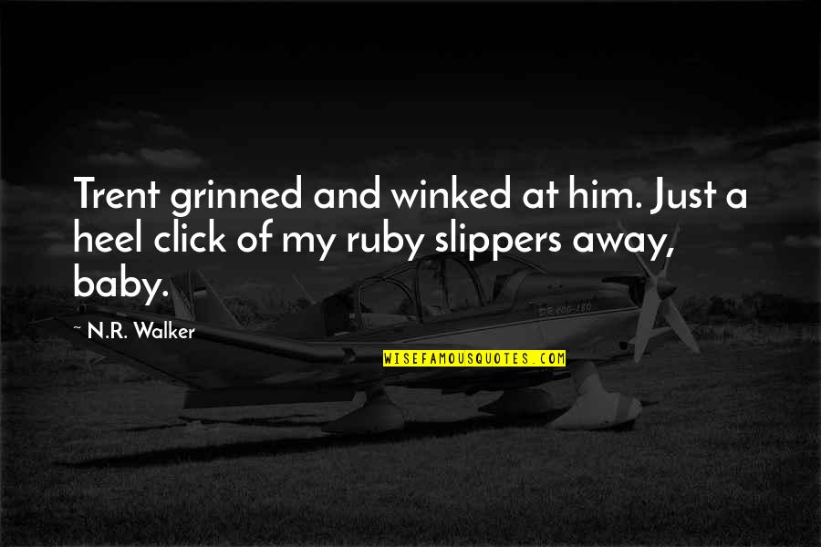 Fake Friends And Boyfriends Quotes By N.R. Walker: Trent grinned and winked at him. Just a