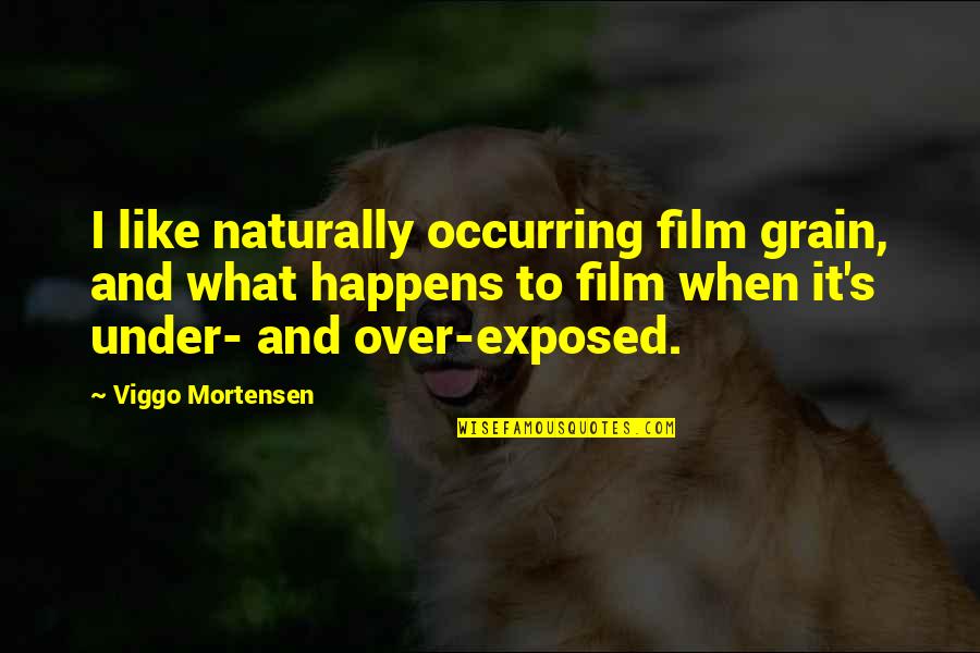 Fakhar Abbas Quotes By Viggo Mortensen: I like naturally occurring film grain, and what Fakhar Abbas Quotes By Viggo Mortensen: I like naturally occurring film grain, and what