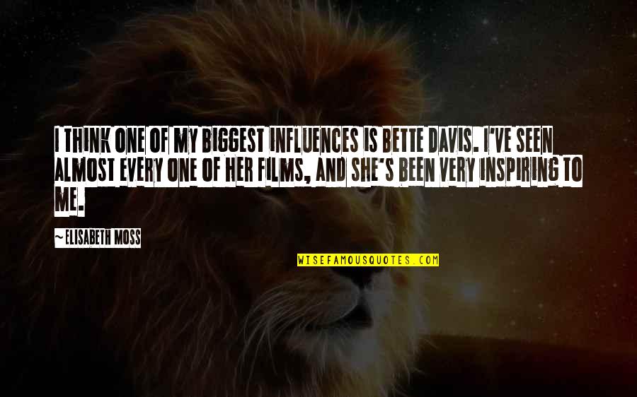 Fakultet Quotes By Elisabeth Moss: I think one of my biggest influences is Fakultet Quotes By Elisabeth Moss: I think one of my biggest influences is
