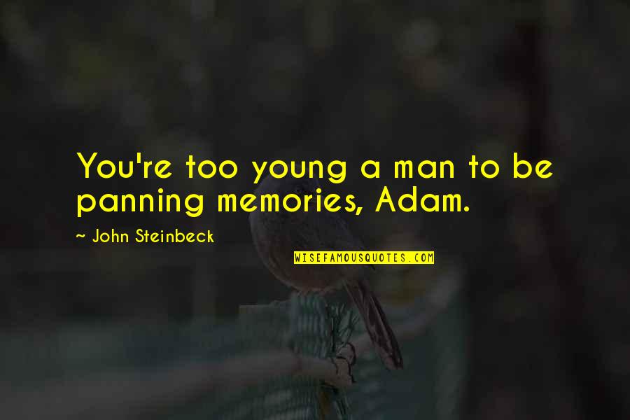 Falacias Informais Quotes By John Steinbeck: You're too young a man to be panning