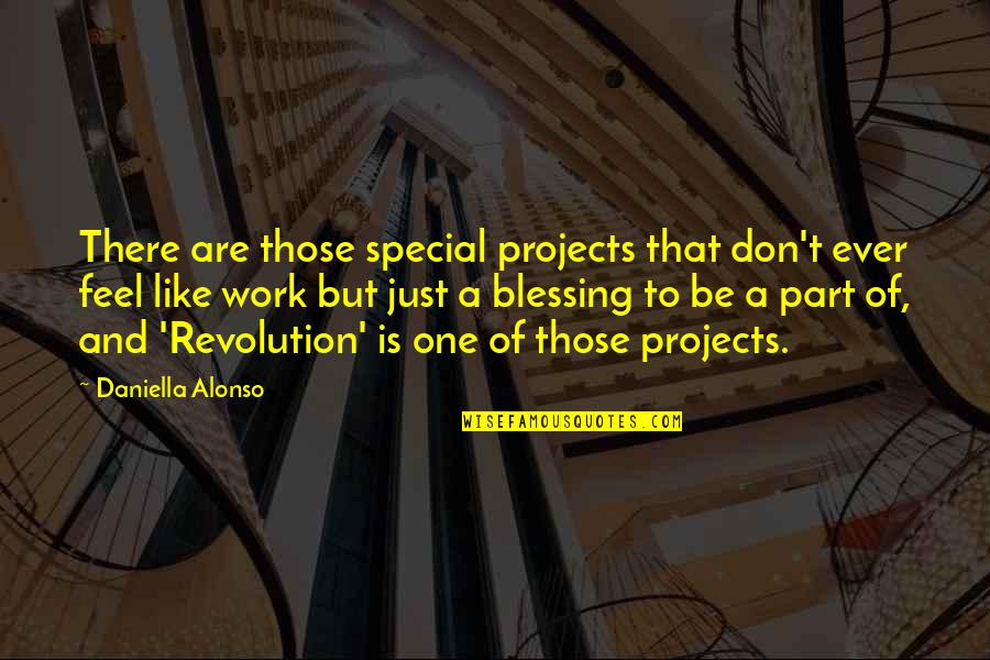 Falanges Quotes By Daniella Alonso: There are those special projects that don't ever