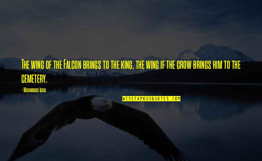 Falcon Best Quotes By Muhammad Iqbal: The wing of the Falcon brings to the
