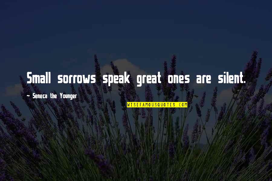 Falena Chavez Quotes By Seneca The Younger: Small sorrows speak great ones are silent.