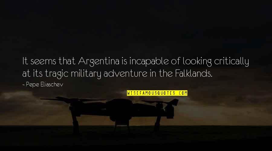 Falklands Quotes By Pepe Eliaschev: It seems that Argentina is incapable of looking