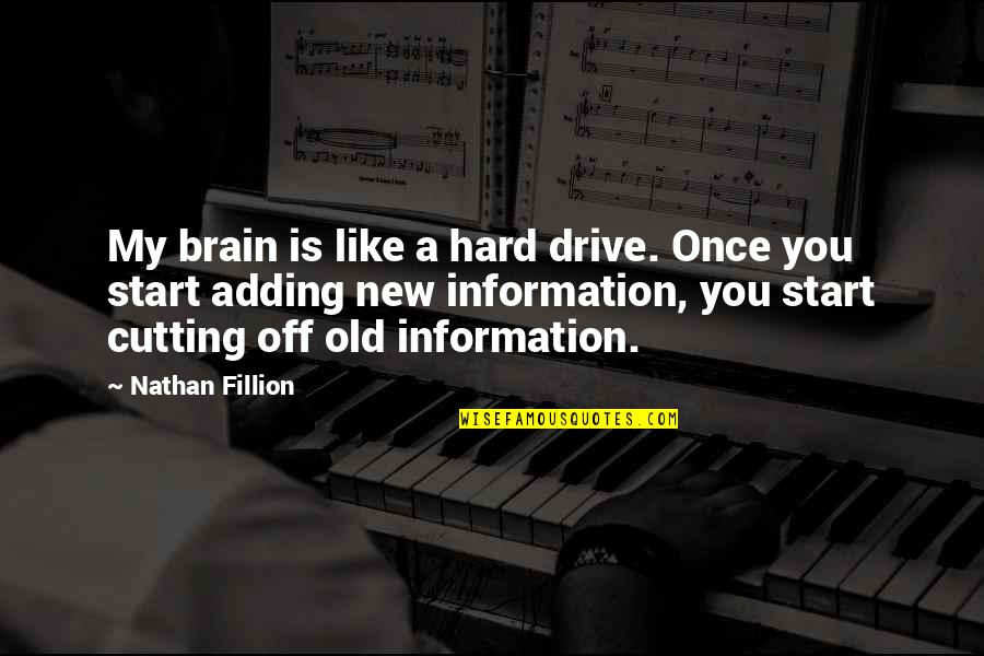 Falkor Dragon Quotes By Nathan Fillion: My brain is like a hard drive. Once